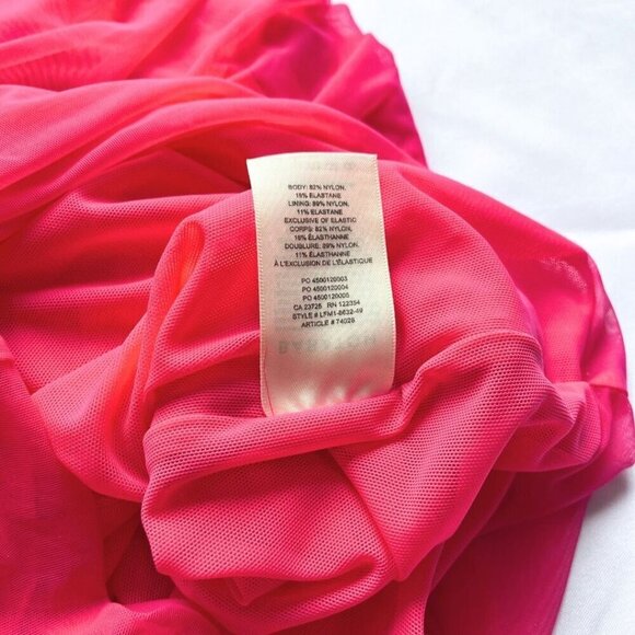 ARITZIA BABATON LUXOR FUCHSIA PINK RUCHED MESH DRESS - 0 - Picture 13 of 13